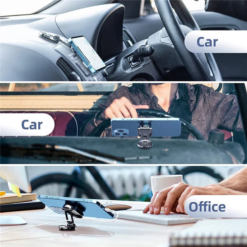 1080 Degree Rotatable Stand Magnetic Car Phone Holder Magnet Smartphone Support GPS Foldable Car Phone Bracket For iPhone Xiaomi