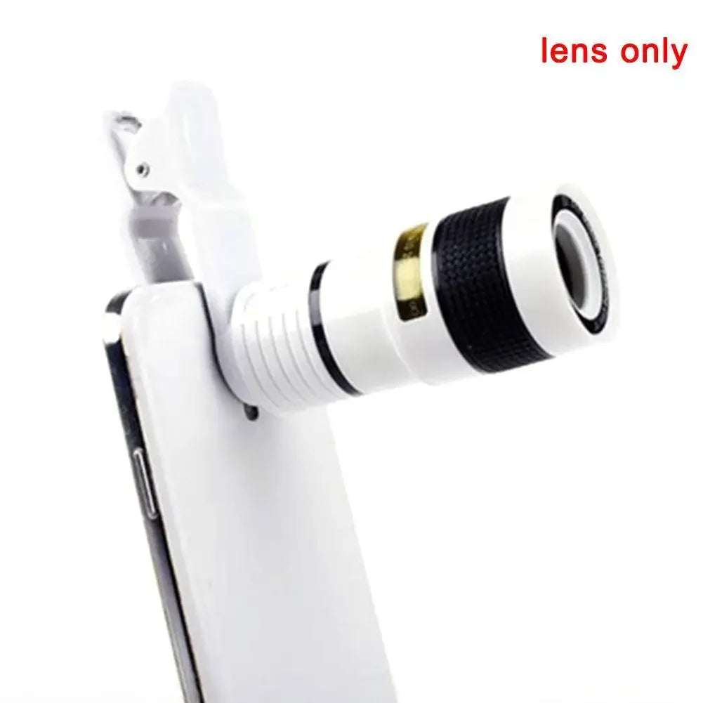 8X Long Focus Mobile Phone Lens Universal Zoom Lens High-definition Focusing Phone Camera Telescope Lens with Clip