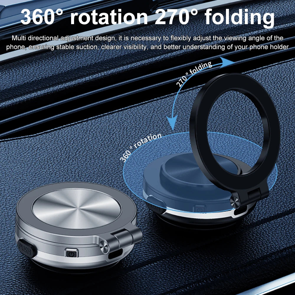 Kebidumei 360° Rotatable Car Magnetic Holder Intelligent Vacuum Adsorption Phone Stand Car Mount Windshield Magnetic Car Bracket