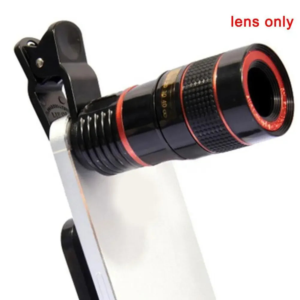 8X Long Focus Mobile Phone Lens Universal Zoom Lens High-definition Focusing Phone Camera Telescope Lens with Clip