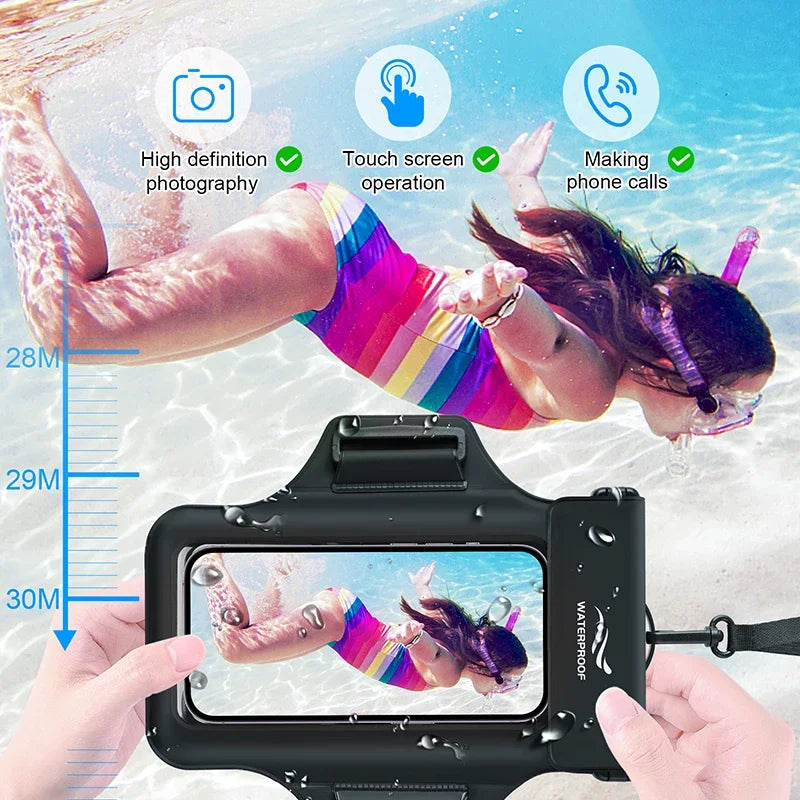 Haissky Armband for iPhone Waterproof Phone Bag 17 16 15 14 Pro Max for iPhone 11 Pro Case Swimming Surfing Arm Phone Bag