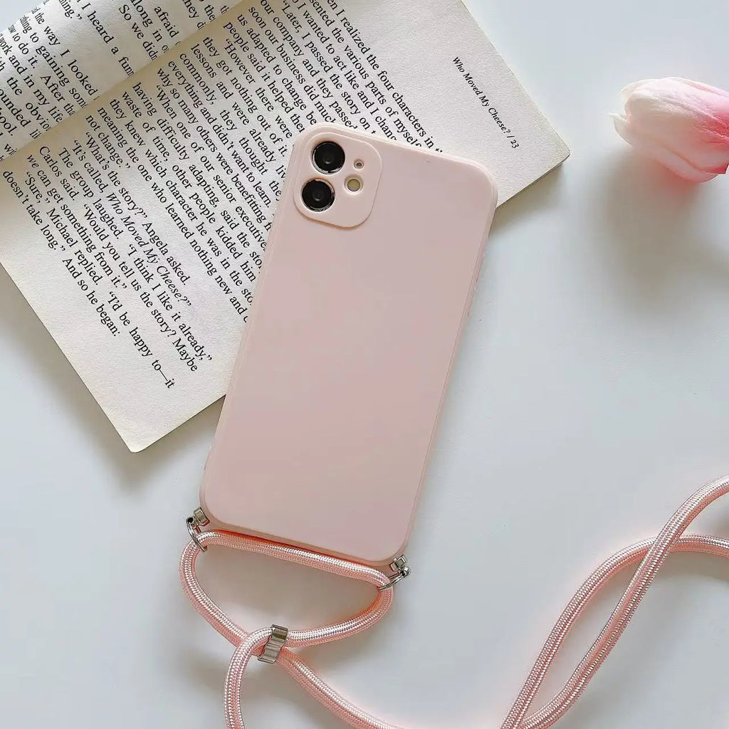 Crossbody Lanyard Strap Rope Phone Case For iPhone 8 7 6 Plus 6S 5S X XS Max XR SE Necklace Adjustable Cover
