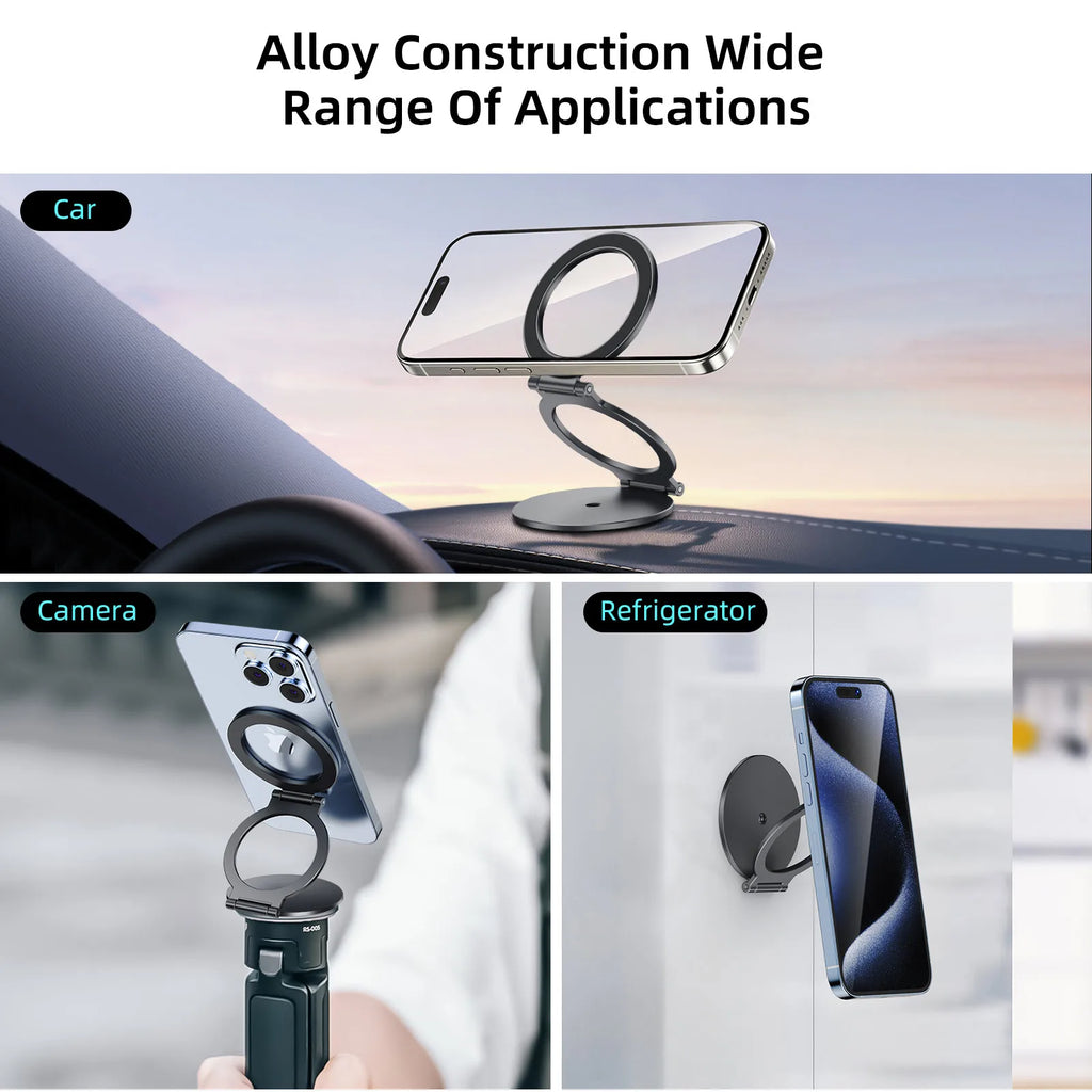 Magnetic Phone Grip Holder Strong Magnet Magsafe Phone Holder with Ring for All Phone and Case Foldable Phone Bracket for iPhone
