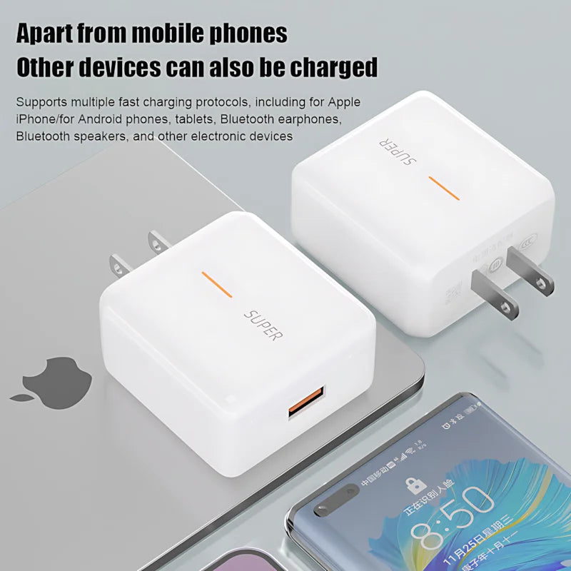 PD 65W Supervooc Charger For OPPO Reno 12 11 10 Pro 5 Find X7 X2 X3 X5 X6 EU US Quick Adapter Fast Charging Phone Accessories