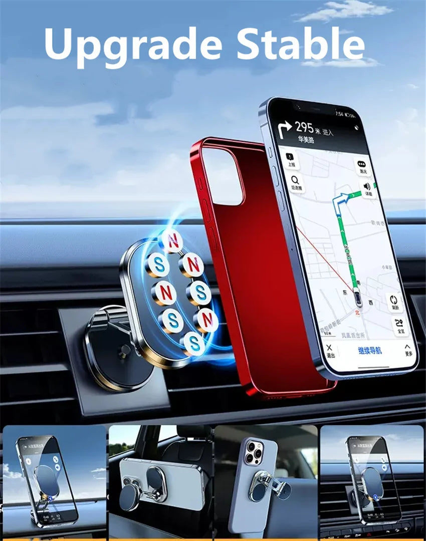 1080 Degree Rotatable Stand Magnetic Car Phone Holder Magnet Smartphone Support GPS Foldable Car Phone Bracket For iPhone Xiaomi