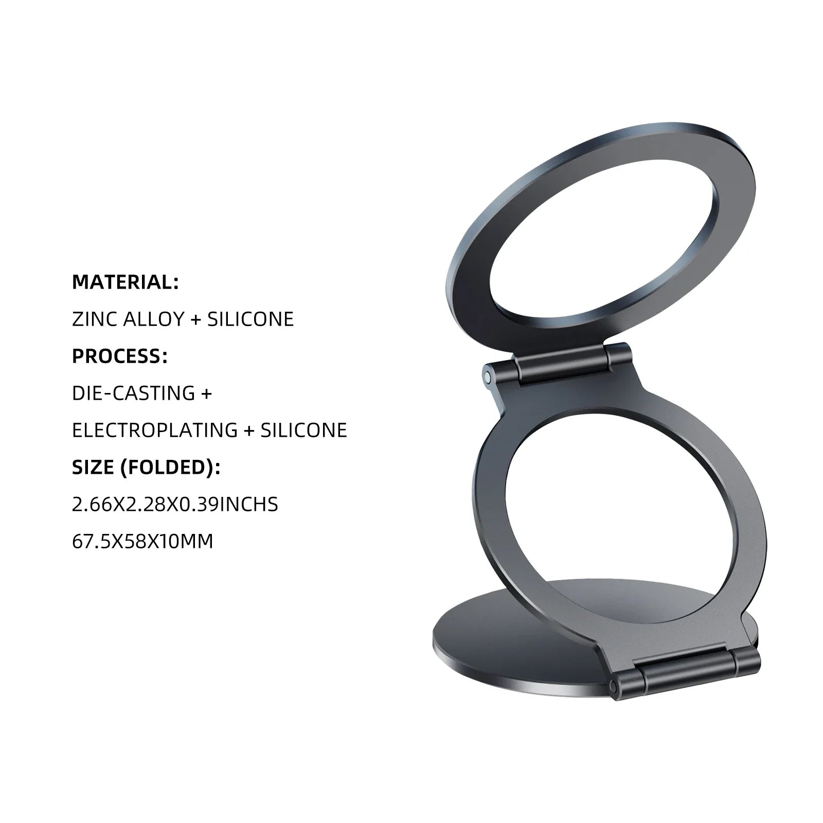 Magnetic Phone Grip Holder Strong Magnet Magsafe Phone Holder with Ring for All Phone and Case Foldable Phone Bracket for iPhone