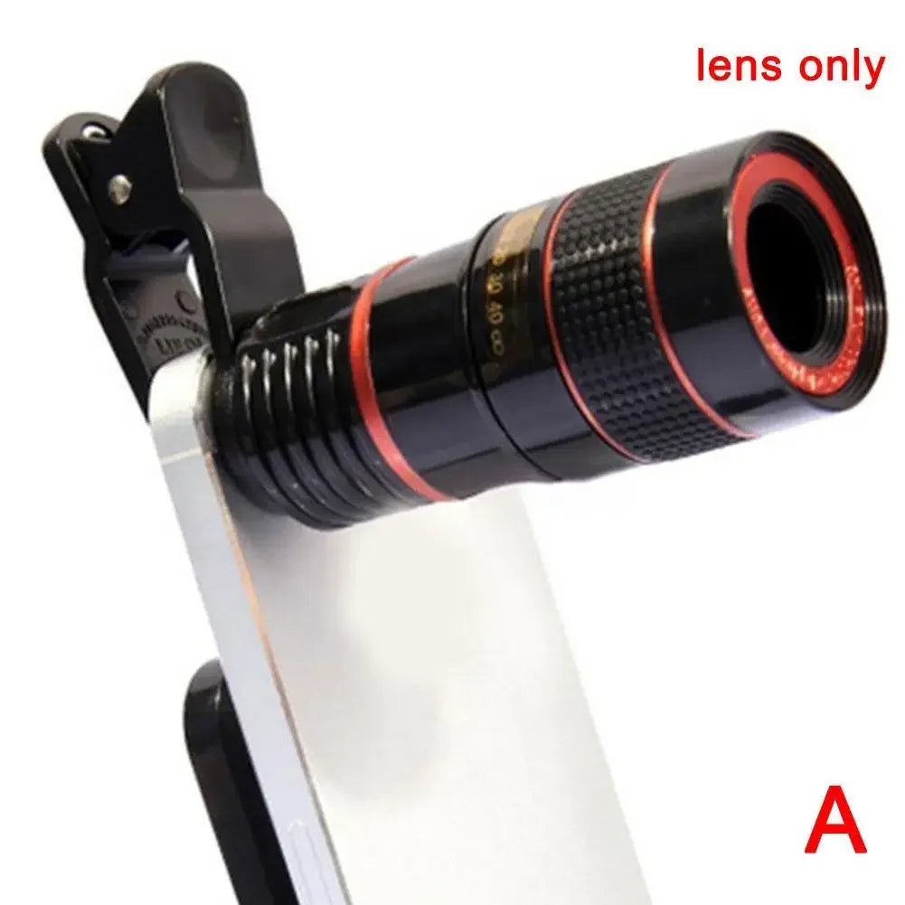 8X Long Focus Mobile Phone Lens Universal Zoom Lens High-definition Focusing Phone Camera Telescope Lens with Clip