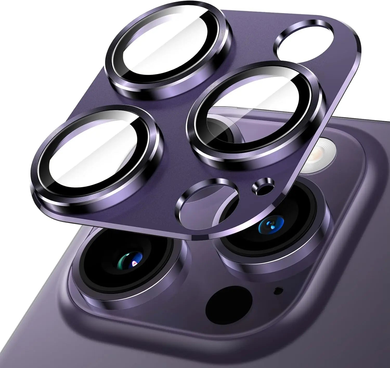Camera Lens Protector Metal Ring Tempered Glass Cover For iPhone 15 Pro Max 14 Plus 13 15Pro 14Pro 13Pro Protection Accessories