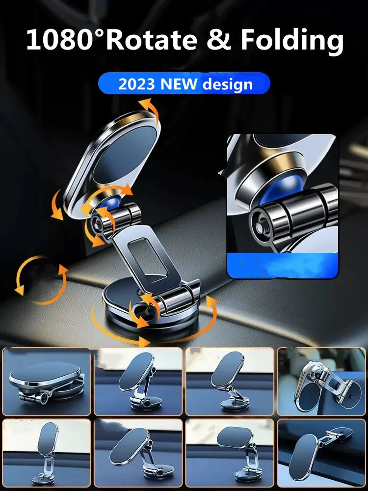 1080 Degree Rotatable Stand Magnetic Car Phone Holder Magnet Smartphone Support GPS Foldable Car Phone Bracket For iPhone Xiaomi