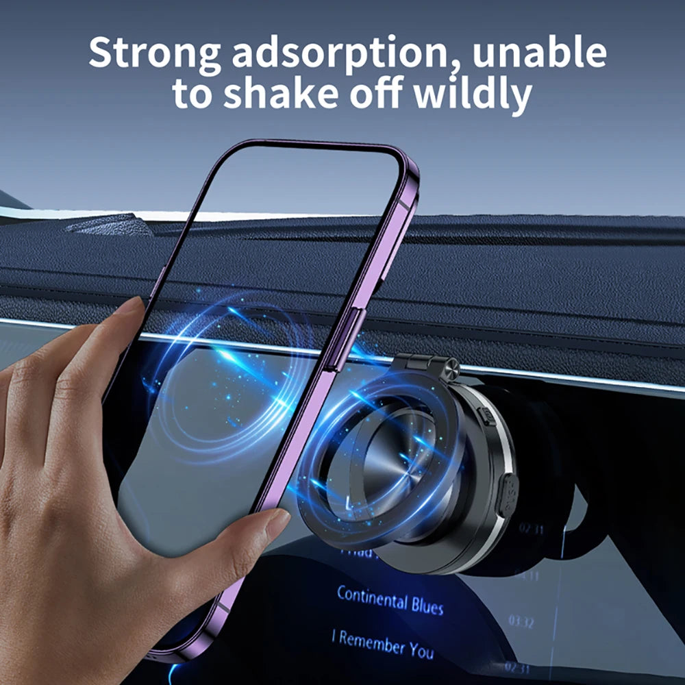 Kebidumei 360° Rotatable Car Magnetic Holder Intelligent Vacuum Adsorption Phone Stand Car Mount Windshield Magnetic Car Bracket