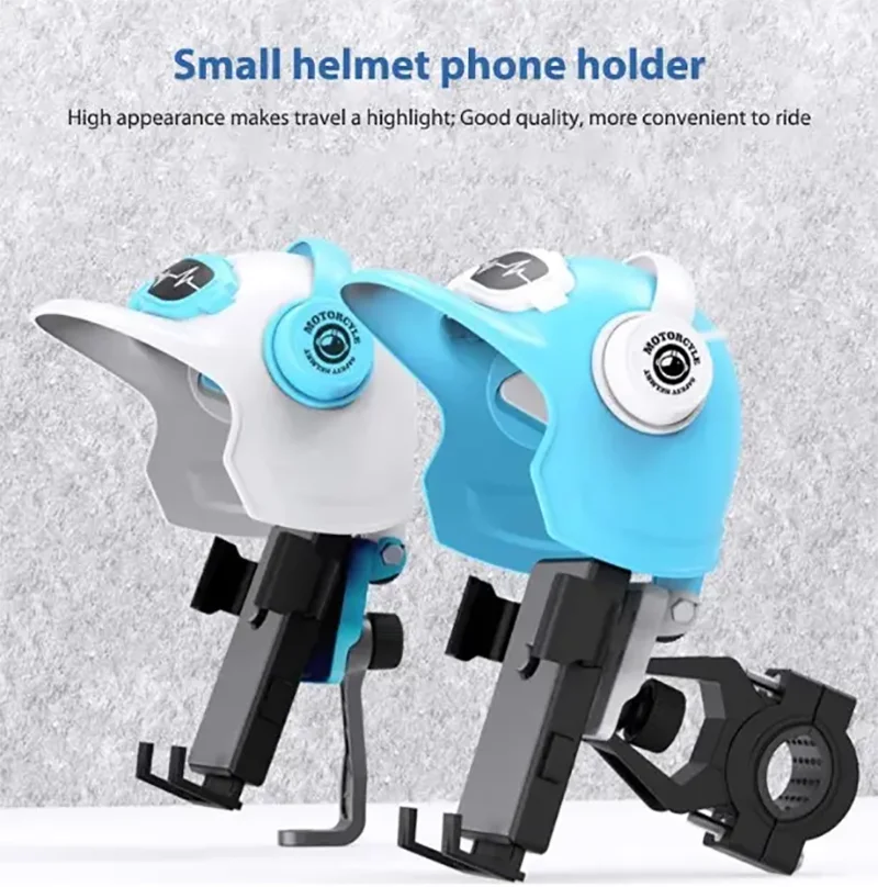 1pcs Motorcycle Mobile Phone Holder Universal Phone Holder Small Helmet Phone Stand With Sun Visor Waterproof Bracket Sunshade