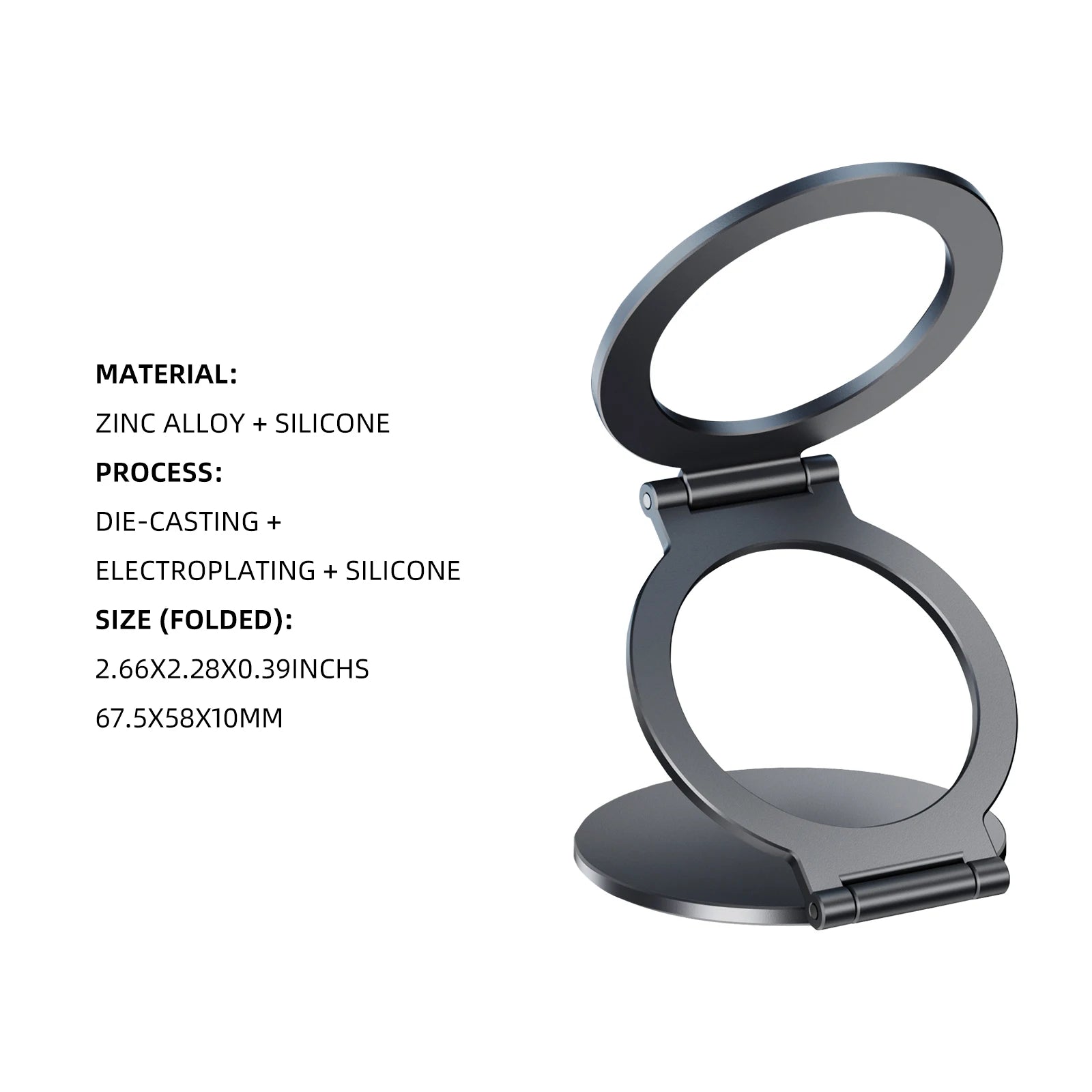 Magnetic Phone Grip Holder Strong Magnet Magsafe Phone Holder with Ring for All Phone and Case Foldable Phone Bracket for iPhone