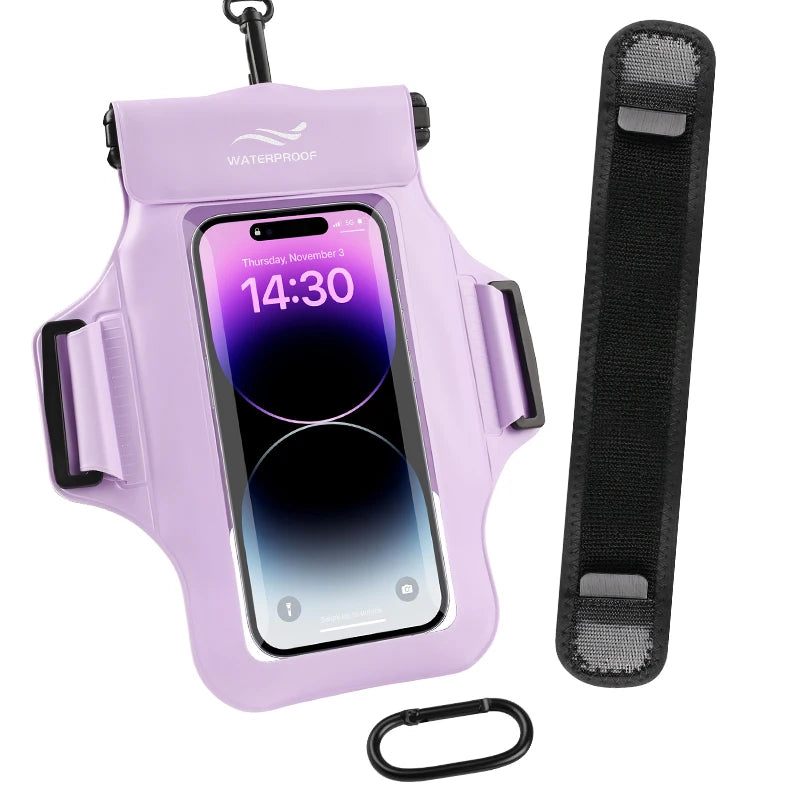 Haissky Armband for iPhone Waterproof Phone Bag 17 16 15 14 Pro Max for iPhone 11 Pro Case Swimming Surfing Arm Phone Bag