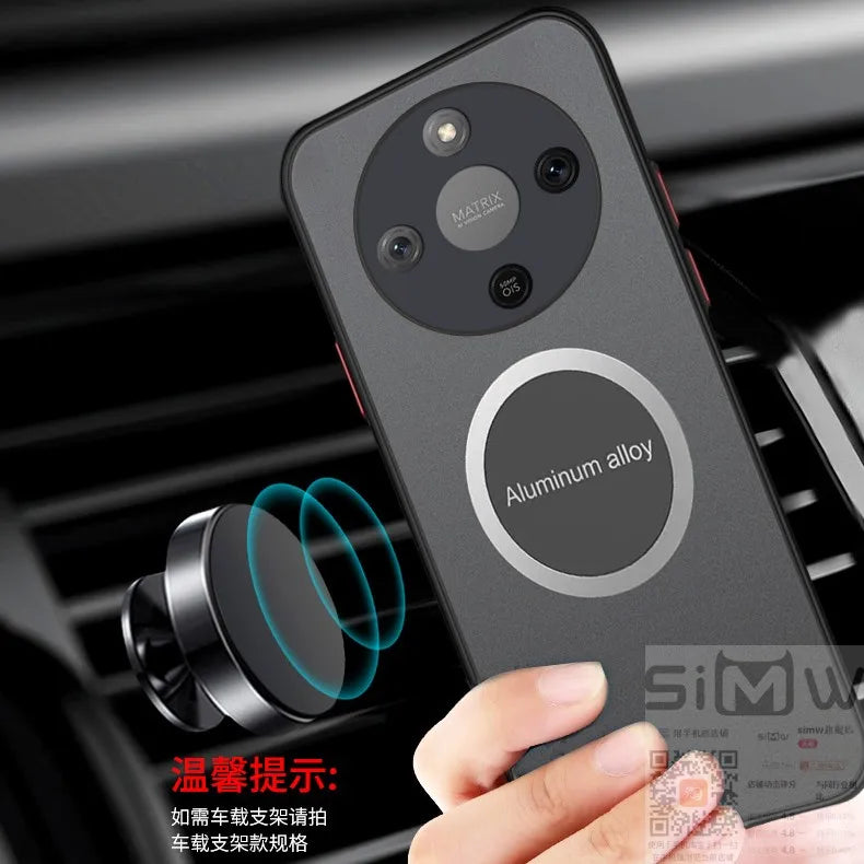 For Honor X9D/X70 / Magic8 Lite Case New Frosted Ultra-thin Magnetic Back Cover For Honor X9D Shockproof Bumper Funda