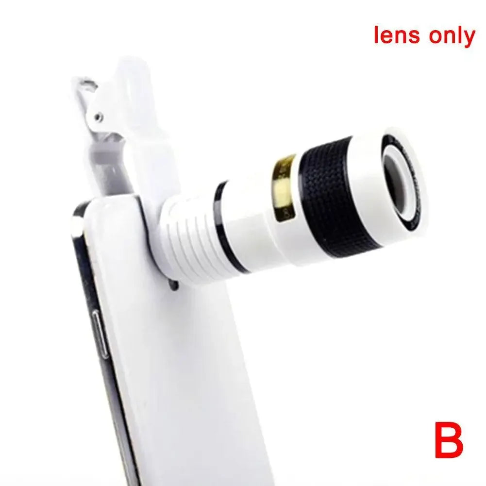 8X Long Focus Mobile Phone Lens Universal Zoom Lens High-definition Focusing Phone Camera Telescope Lens with Clip