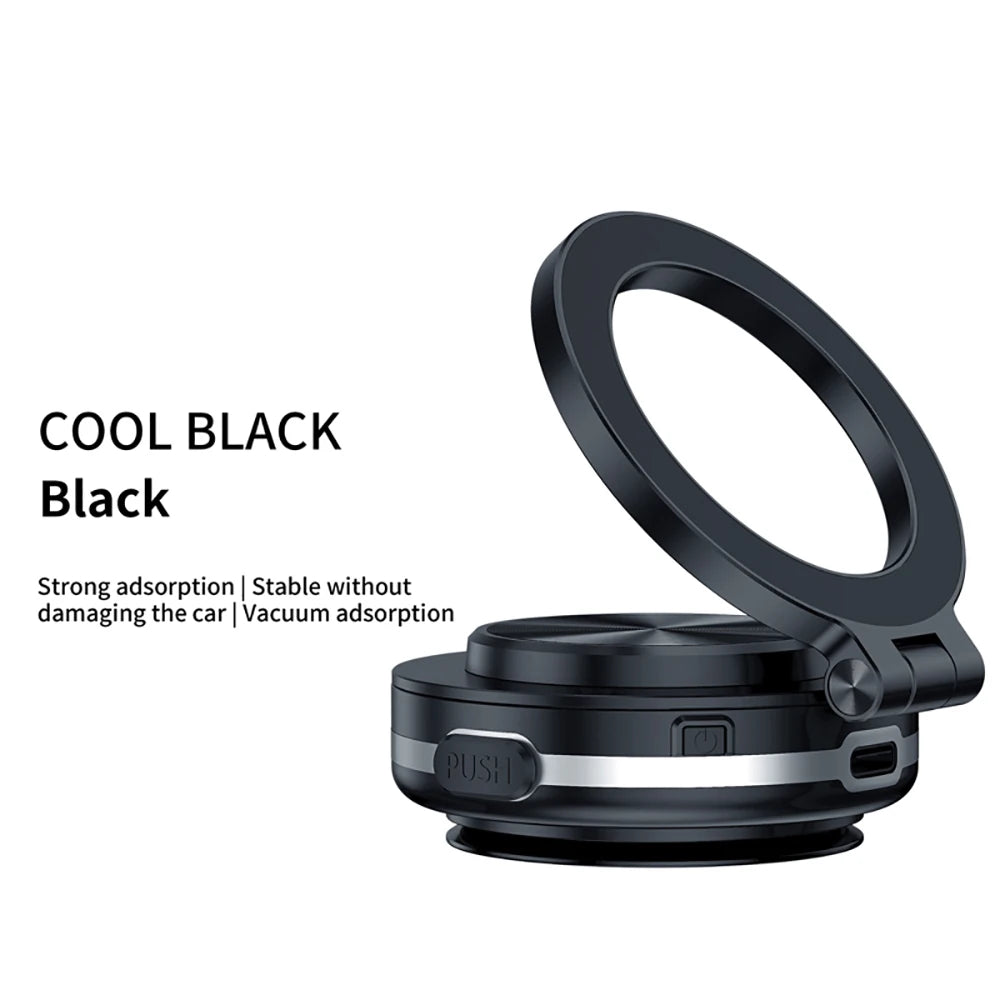 Kebidumei 360° Rotatable Car Magnetic Holder Intelligent Vacuum Adsorption Phone Stand Car Mount Windshield Magnetic Car Bracket