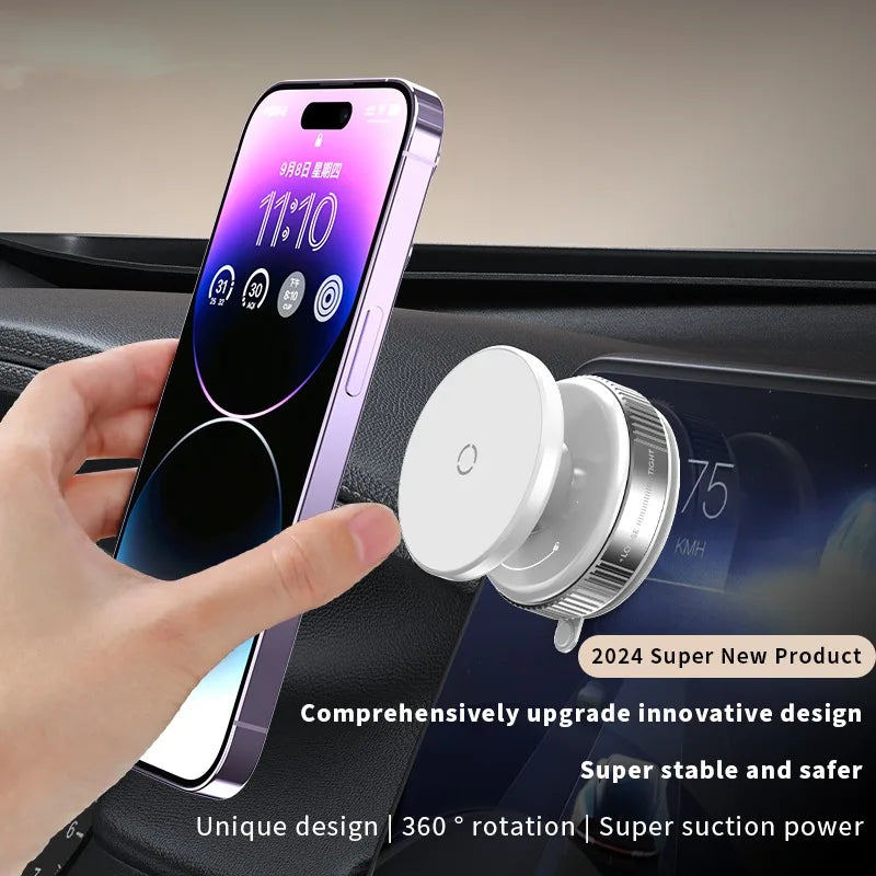 For Magsafe Magnetic Car Phone Holder Stand Suction Cup Magnet Car Mount Support GPS Mobile Bracket For Car Dashboard Smartphone