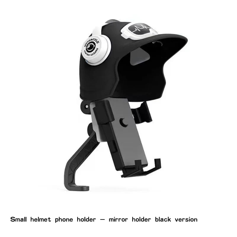 1pcs Motorcycle Mobile Phone Holder Universal Phone Holder Small Helmet Phone Stand With Sun Visor Waterproof Bracket Sunshade