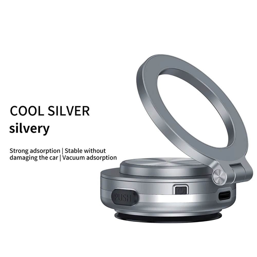 Kebidumei 360° Rotatable Car Magnetic Holder Intelligent Vacuum Adsorption Phone Stand Car Mount Windshield Magnetic Car Bracket