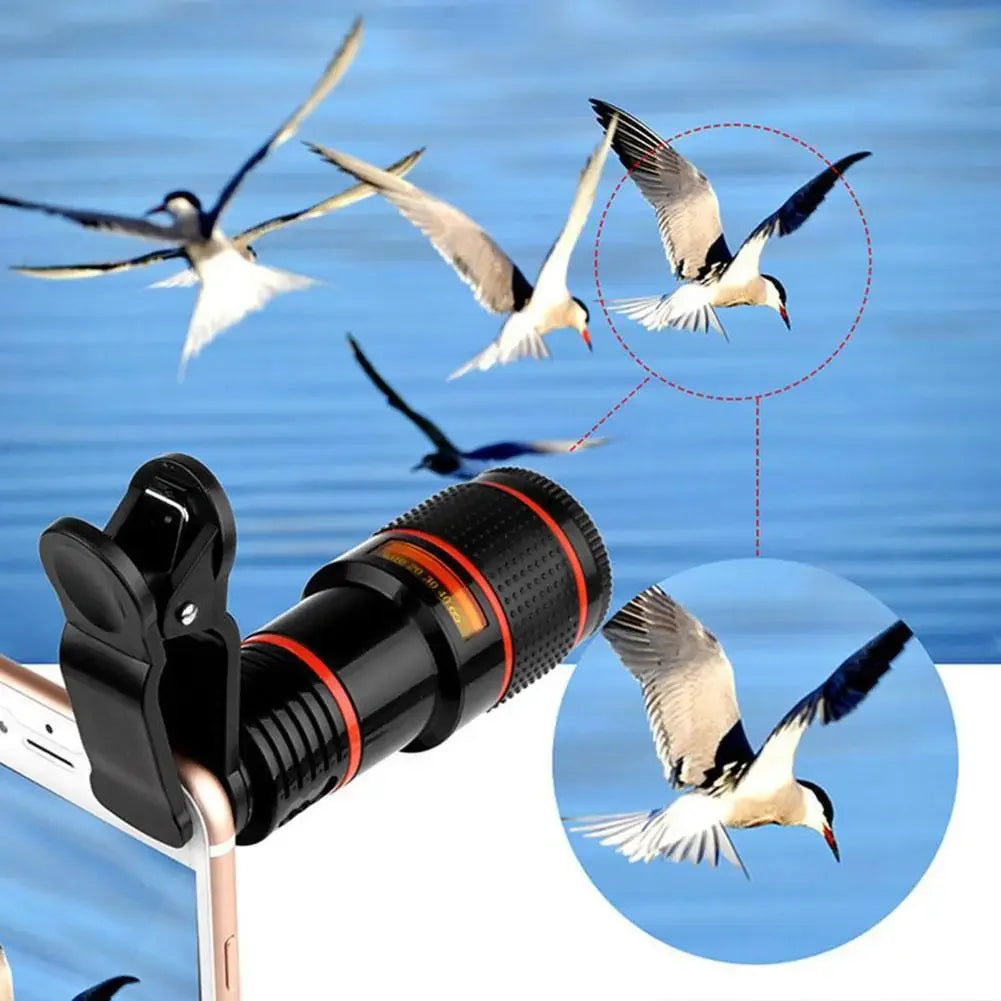 8X Long Focus Mobile Phone Lens Universal Zoom Lens High-definition Focusing Phone Camera Telescope Lens with Clip