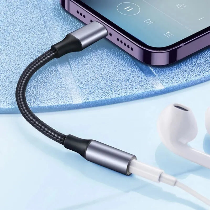 3.5mm Jack AUX Cable 8-Pin Lighting Interface To AUX Headphone Adapter Audio Kable Connector Splitter For iPhone 14 13 12 11