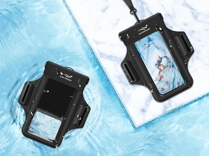 Haissky Armband for iPhone Waterproof Phone Bag 17 16 15 14 Pro Max for iPhone 11 Pro Case Swimming Surfing Arm Phone Bag