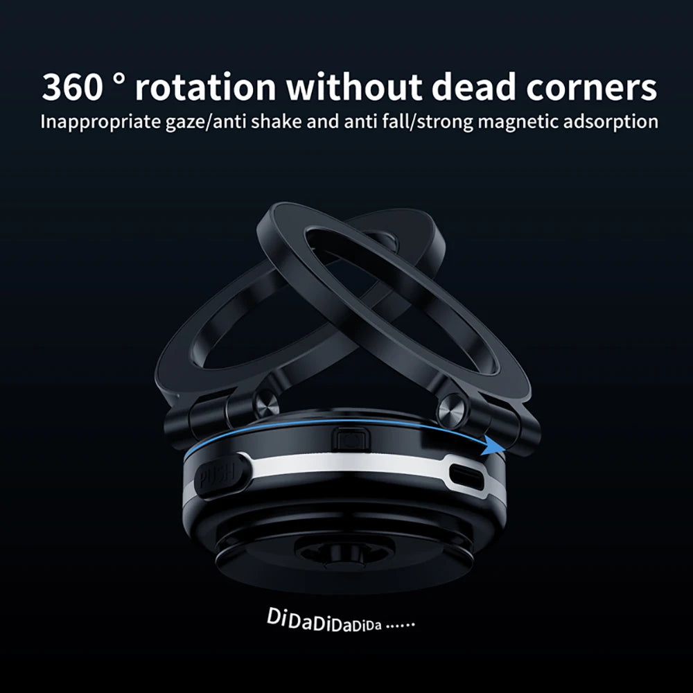 Kebidumei 360° Rotatable Car Magnetic Holder Intelligent Vacuum Adsorption Phone Stand Car Mount Windshield Magnetic Car Bracket