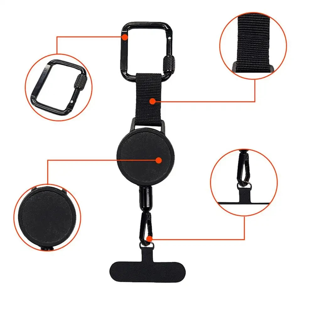 Retractable Anti-Theft Phone Holder Cellphone Lanyard Strap Smartphone Safety Tether DYM Belt Clip Cellphone Lanyard for Travel