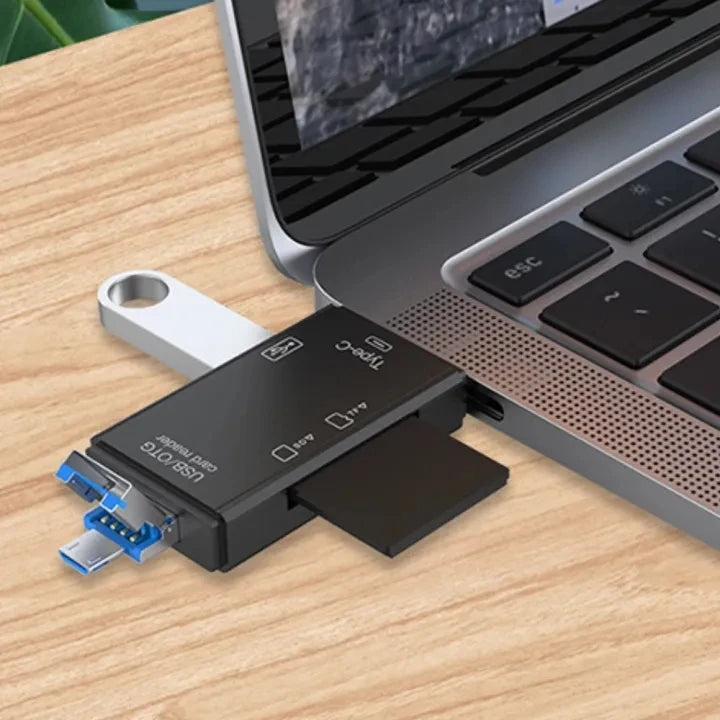 6 in 1 Card Reader USB 2.0 to Type C/SD/TF Memory Card Adapter for Mobile Phone Laptop Accessories Multifunction Cardreader