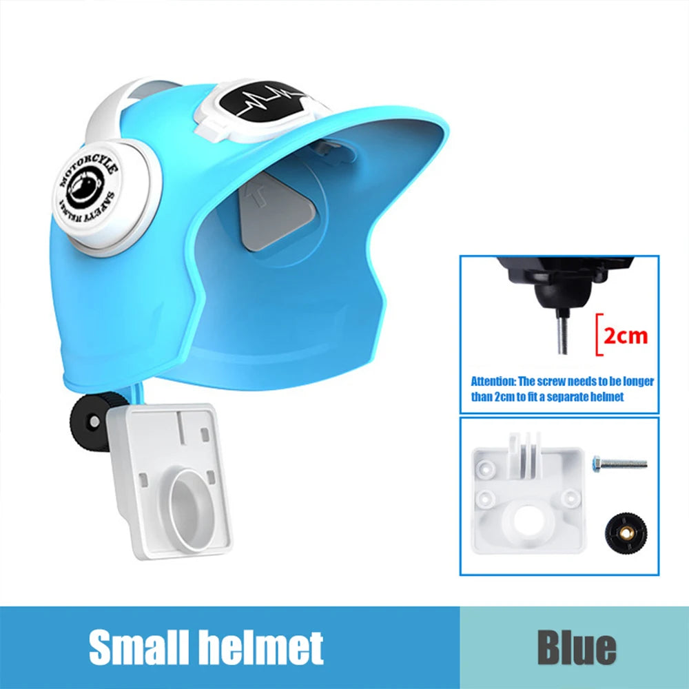 1pcs Motorcycle Mobile Phone Holder Universal Phone Holder Small Helmet Phone Stand With Sun Visor Waterproof Bracket Sunshade